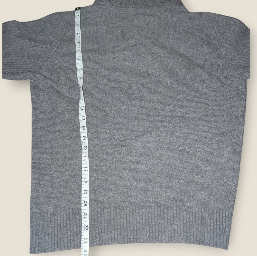 Banana Republic Men’s Large Gray Wool Blend Shawl Collar Italian Yarn Sweater - Picture 10 of 11